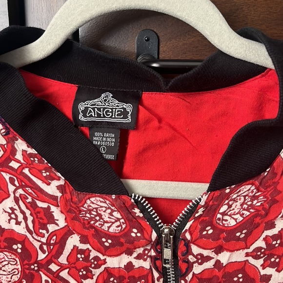 Boho Jacket Bomber Zip up, Floral - Picture 3 of 5